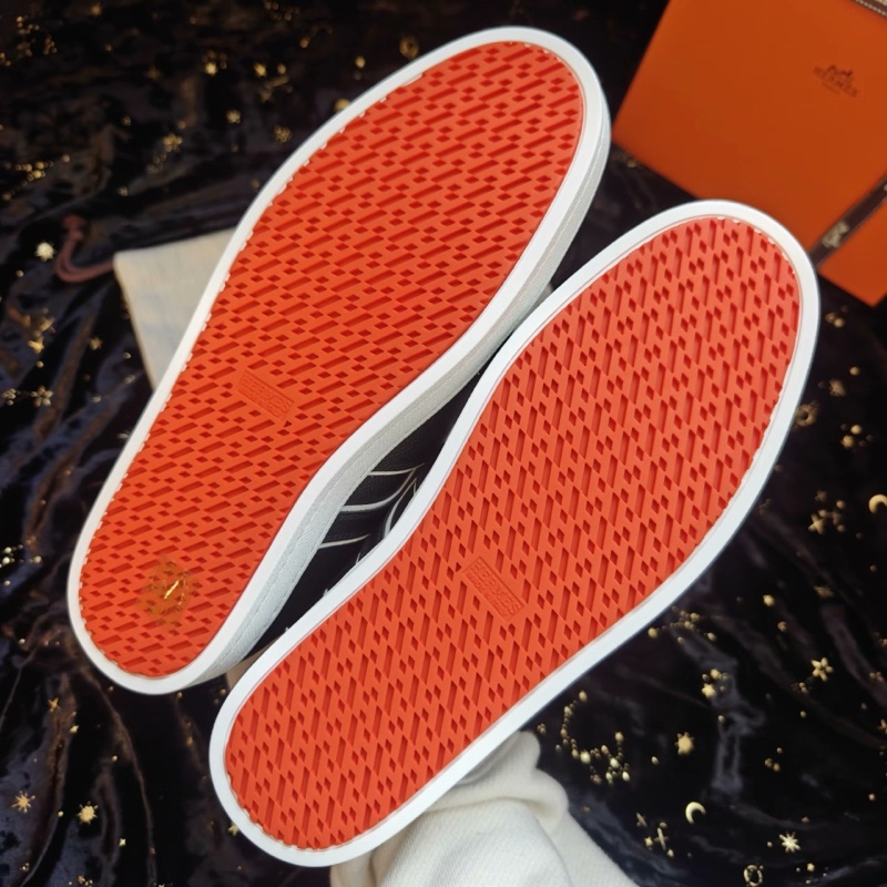 Hermes男士板鞋愛馬仕Boomerang黑色H標板鞋 42碼-5