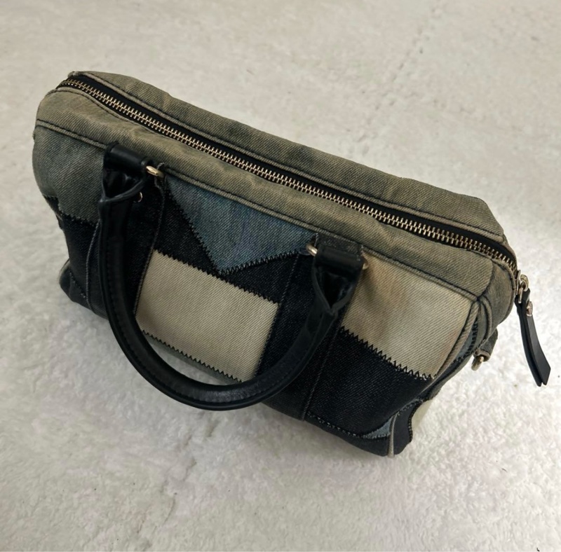 DIESEL 拼接丹寧手提/斜背包｜大容量波士頓包｜Y2K 復古穿搭必備-1