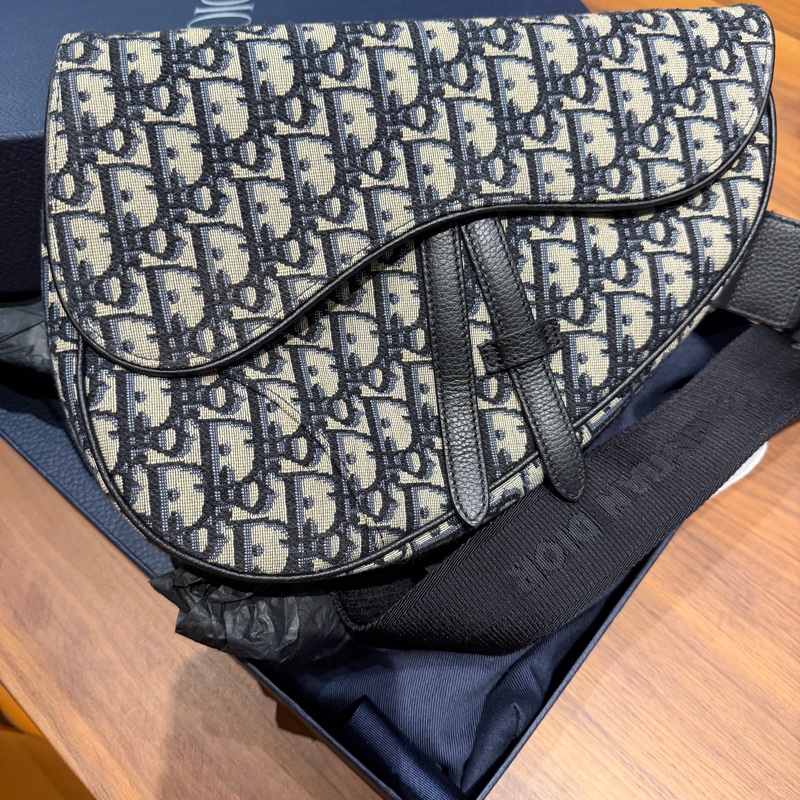 Dior Obilique 男款老花馬鞍包 全配-0