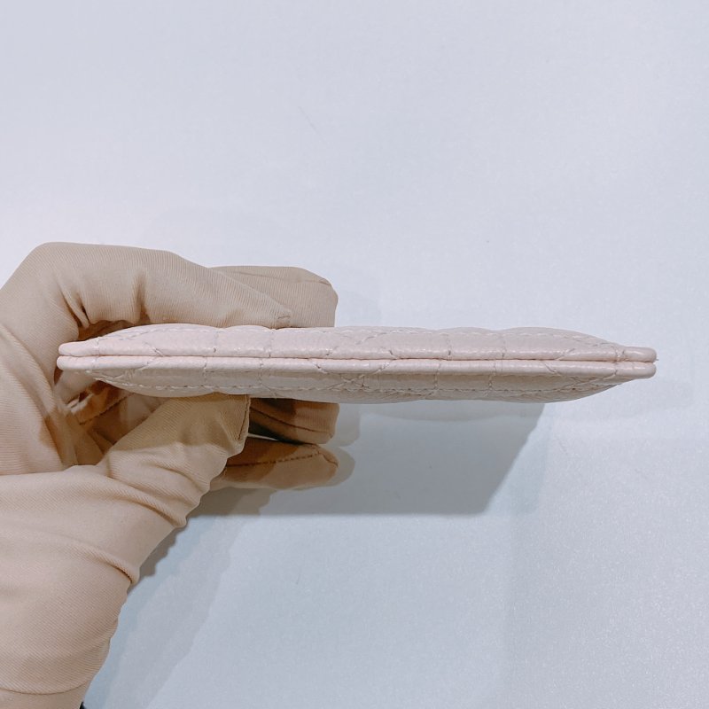 TW4775 Dior 迪奧 CD卡包 牛皮 淡粉色 Caro Freesia Card Holder Calfskin Pink x GHW-5