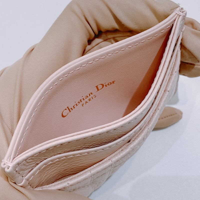 TW4775 Dior 迪奧 CD卡包 牛皮 淡粉色 Caro Freesia Card Holder Calfskin Pink x GHW-9