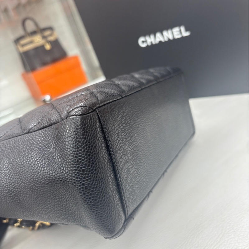 【98🆕】Chanel 黑金荔枝牛皮小號PST購物袋 small-5