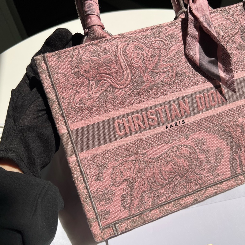 Dior動物園粉色小號Book Tote-1