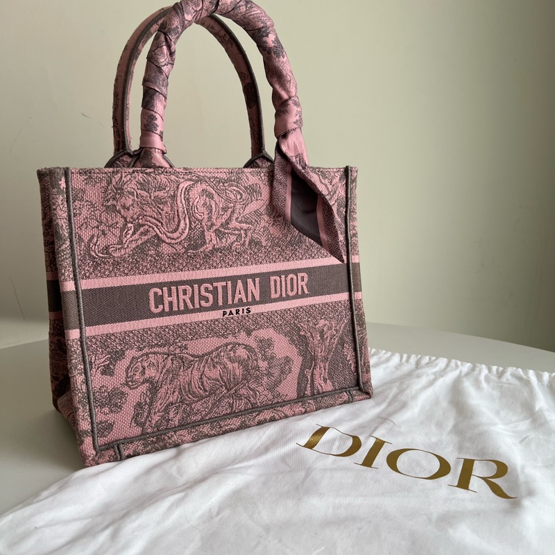 Dior動物園粉色小號Book Tote-5