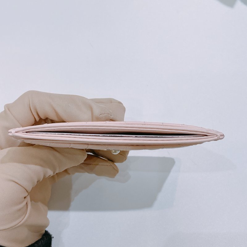 TW4776  Dior 迪奧 CD藤格紋圖案羊皮卡包 Jolie Freesia Cannnage Card Holder Lambskin Pink x GHW-5