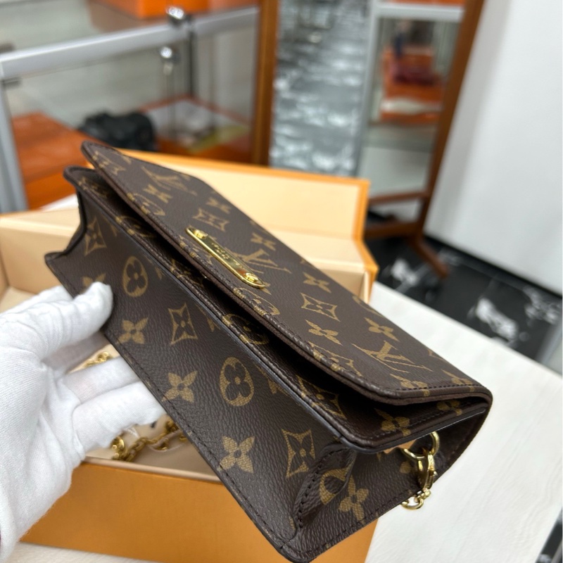 【89🆕】 LV 老花Lily woc斜挎鏈條包 斜挎包-6