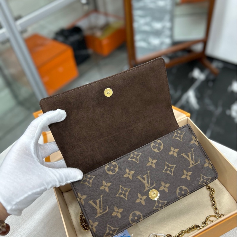 【89🆕】 LV 老花Lily woc斜挎鏈條包 斜挎包-8