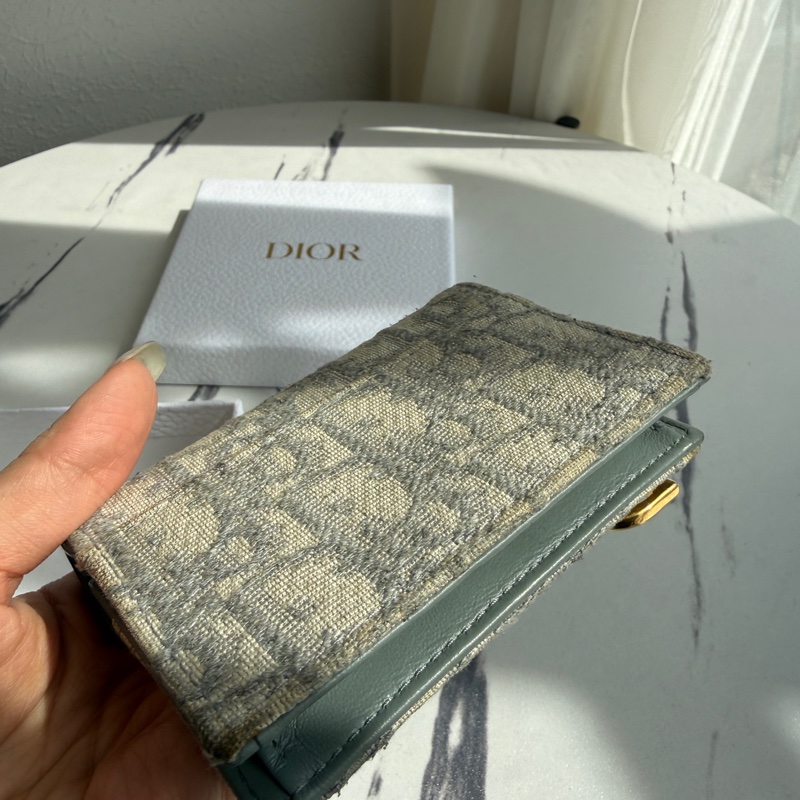 Dior 灰色提花卡包💕零錢包-6