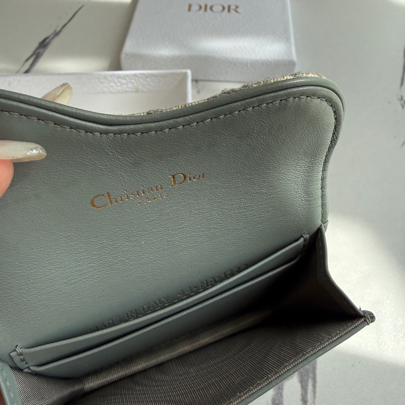 Dior 灰色提花卡包💕零錢包-8