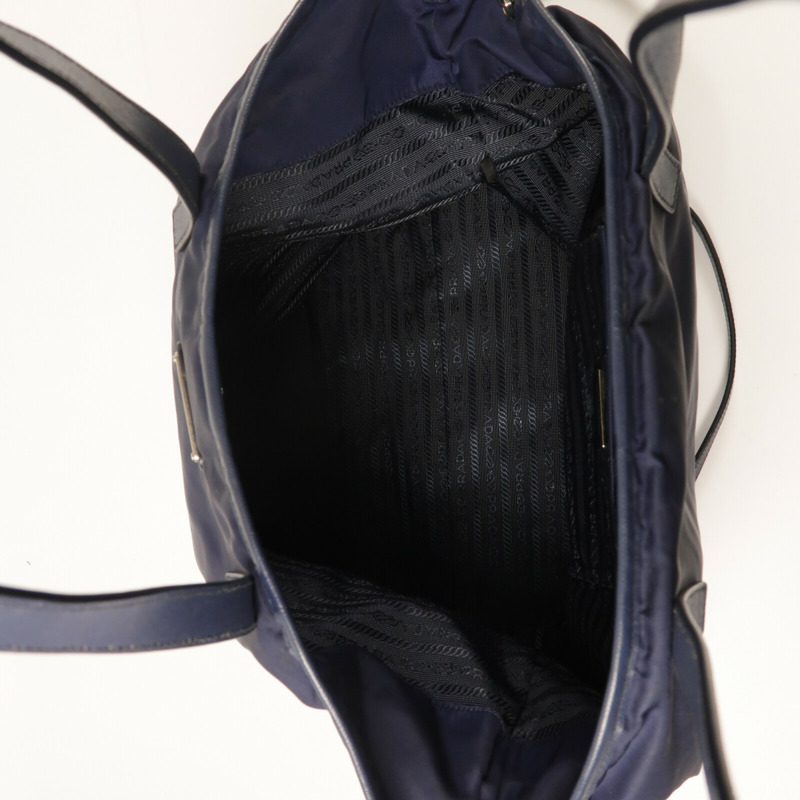 PRADA 尼龍Shoulder Bag銀扣手挽肩背兩用袋-4
