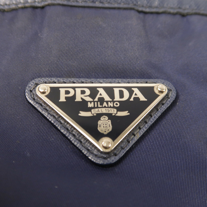 PRADA 尼龍Shoulder Bag銀扣手挽肩背兩用袋-7