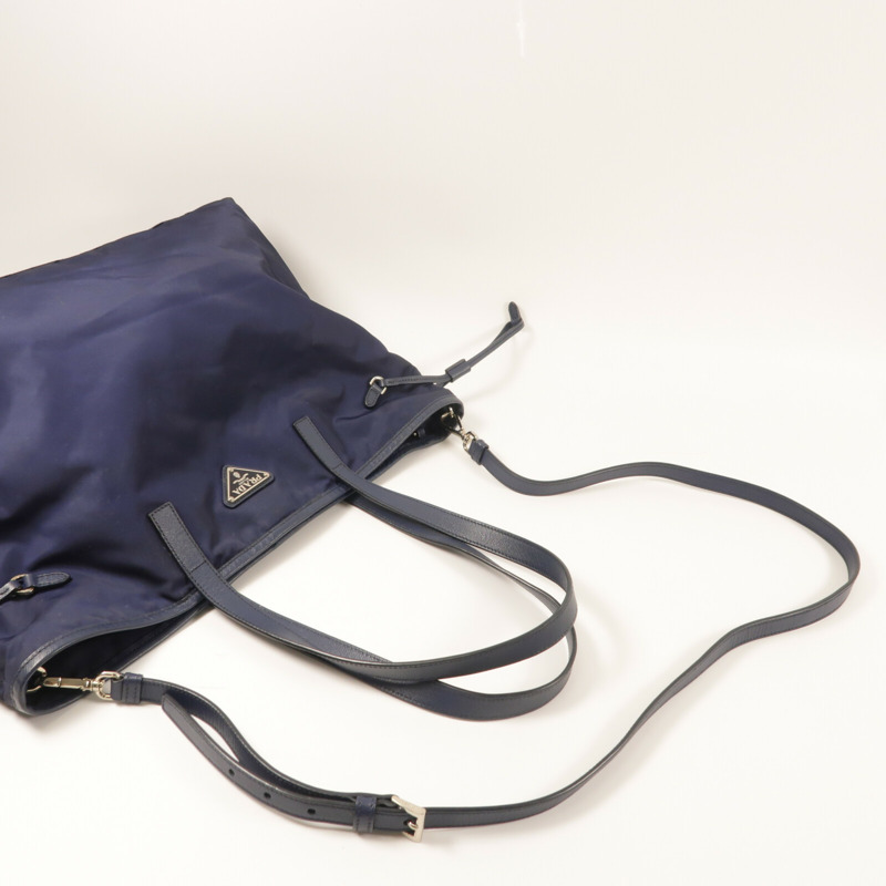 PRADA 尼龍Shoulder Bag銀扣手挽肩背兩用袋-8