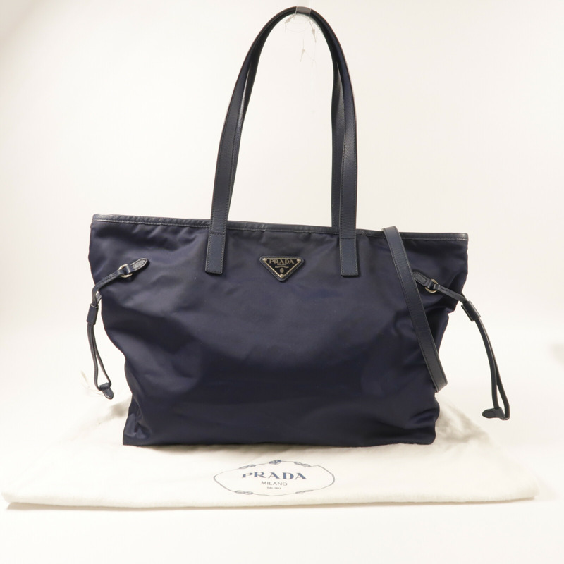 PRADA 尼龍Shoulder Bag銀扣手挽肩背兩用袋-9