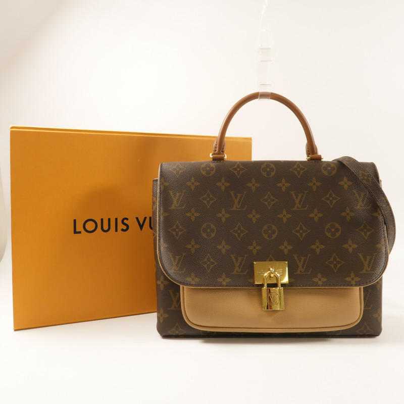 LOUIS VUITTON Monogram Marignan金扣手挽肩背兩用袋-11