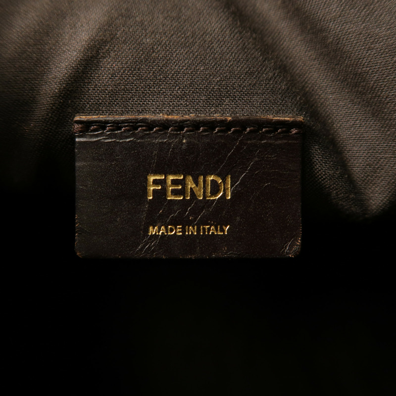 FENDI 塗層帆布Boston Bag金扣手挽肩背兩用袋-8