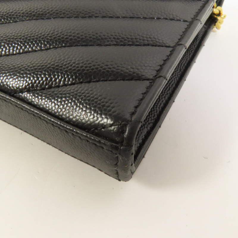 SAINT LAURENT 牛皮皮革Cassandre Envelope金扣鏈帶肩背袋-10