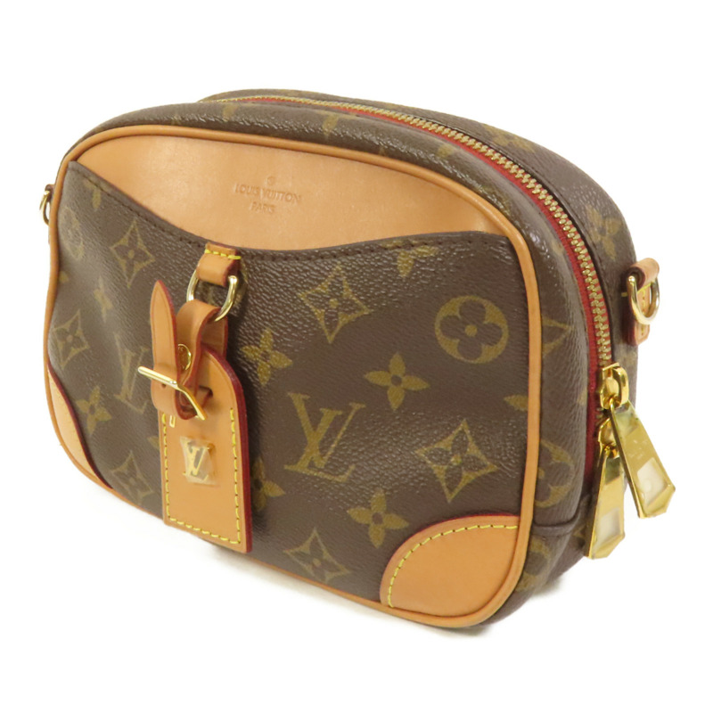 LOUIS VUITTON Monogram Deauville Mini金扣肩背袋棕色-2
