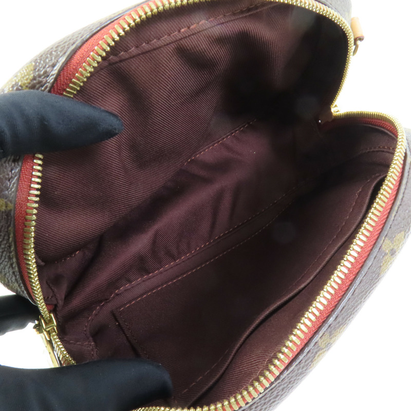 LOUIS VUITTON Monogram Deauville Mini金扣肩背袋棕色-5