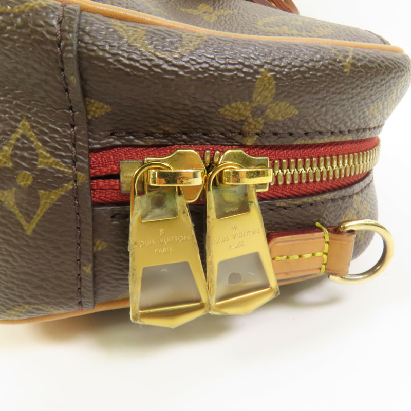 LOUIS VUITTON Monogram Deauville Mini金扣肩背袋棕色-10