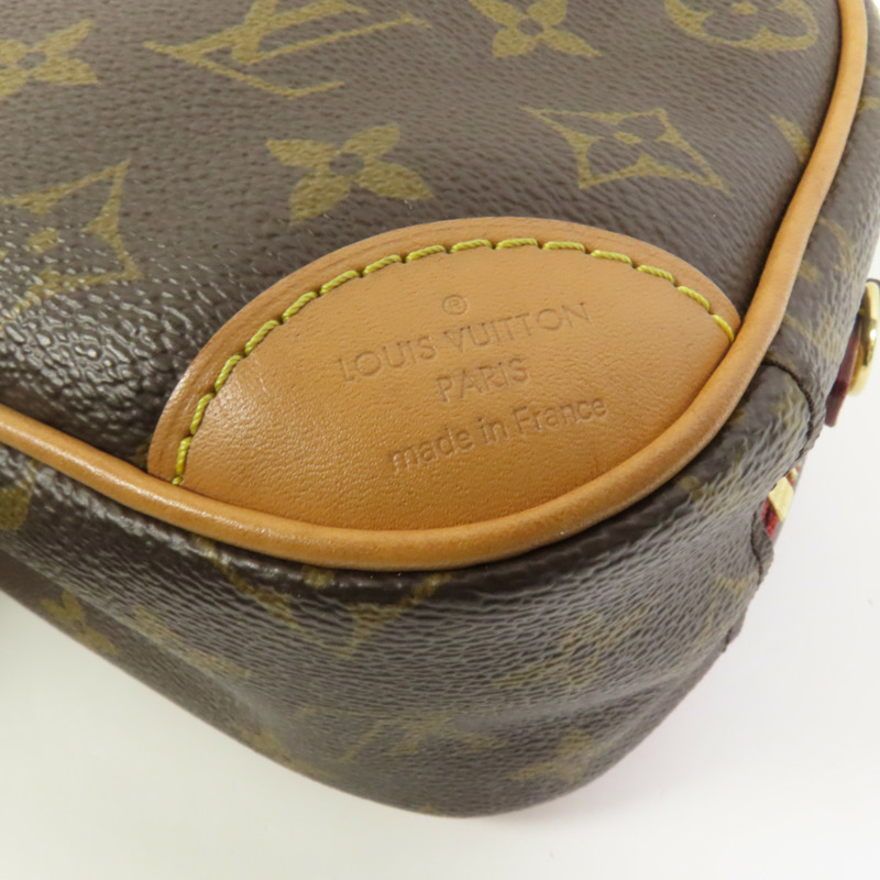 LOUIS VUITTON Monogram Deauville Mini金扣肩背袋棕色-13