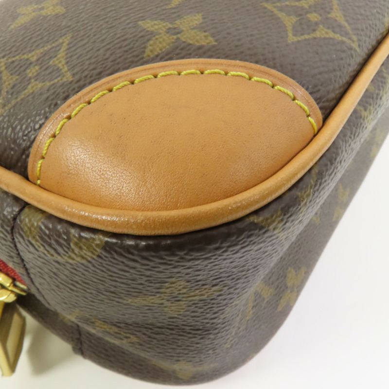 LOUIS VUITTON Monogram Deauville Mini金扣肩背袋棕色-14