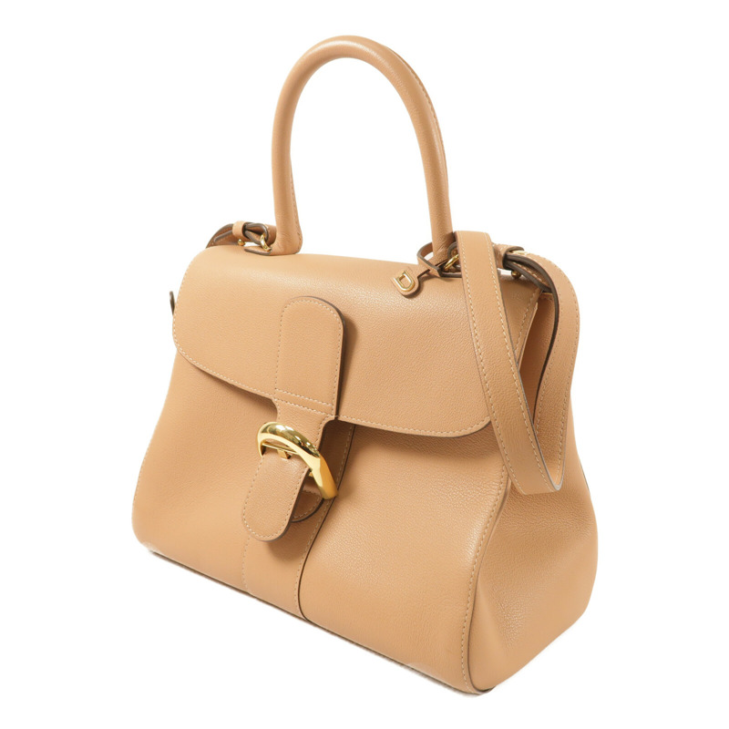 Delvaux 牛皮皮革Billant MM金扣手挽肩背兩用袋-2