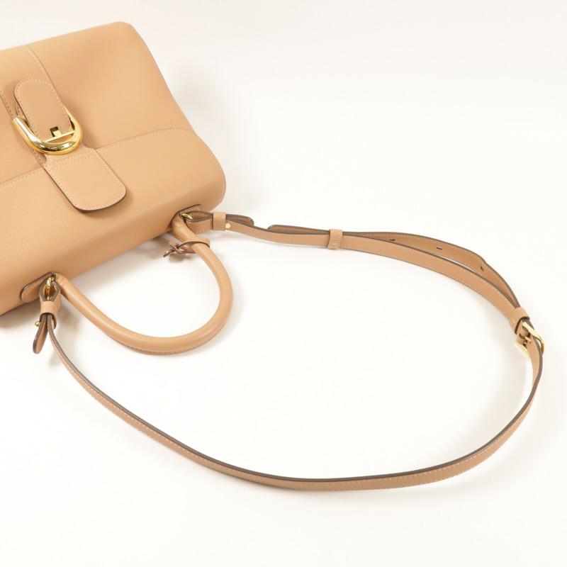 Delvaux 牛皮皮革Billant MM金扣手挽肩背兩用袋-6