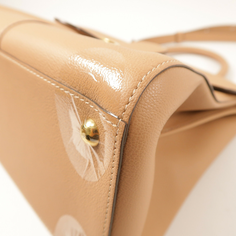 Delvaux 牛皮皮革Billant MM金扣手挽肩背兩用袋-8