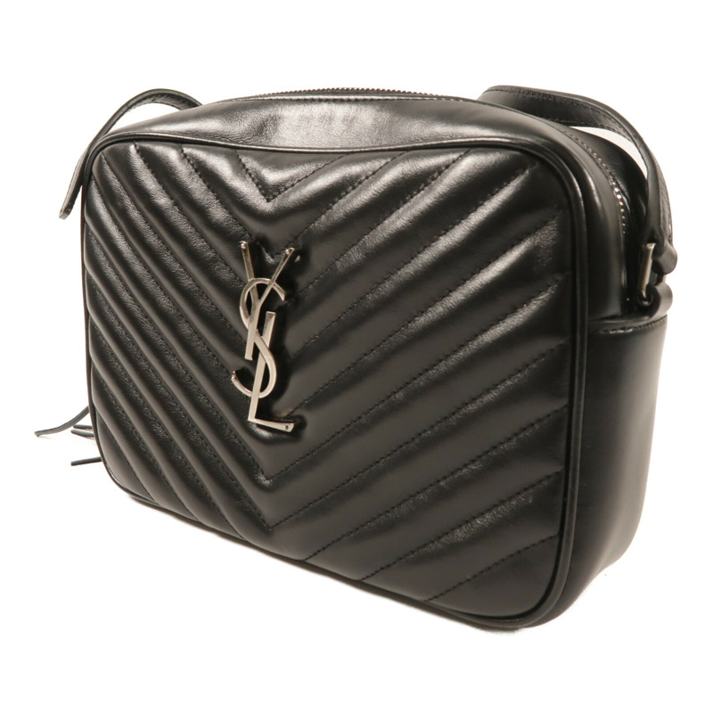 SAINT LAURENT 牛皮皮革Lou Camera銀扣肩背袋-2