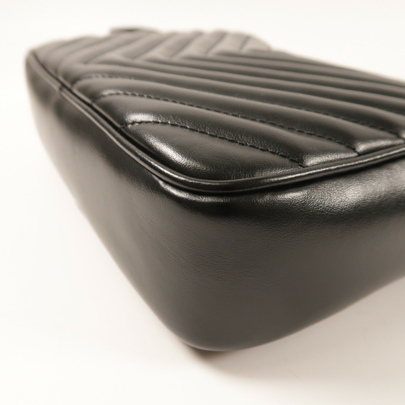 SAINT LAURENT 牛皮皮革Lou Camera銀扣肩背袋-12