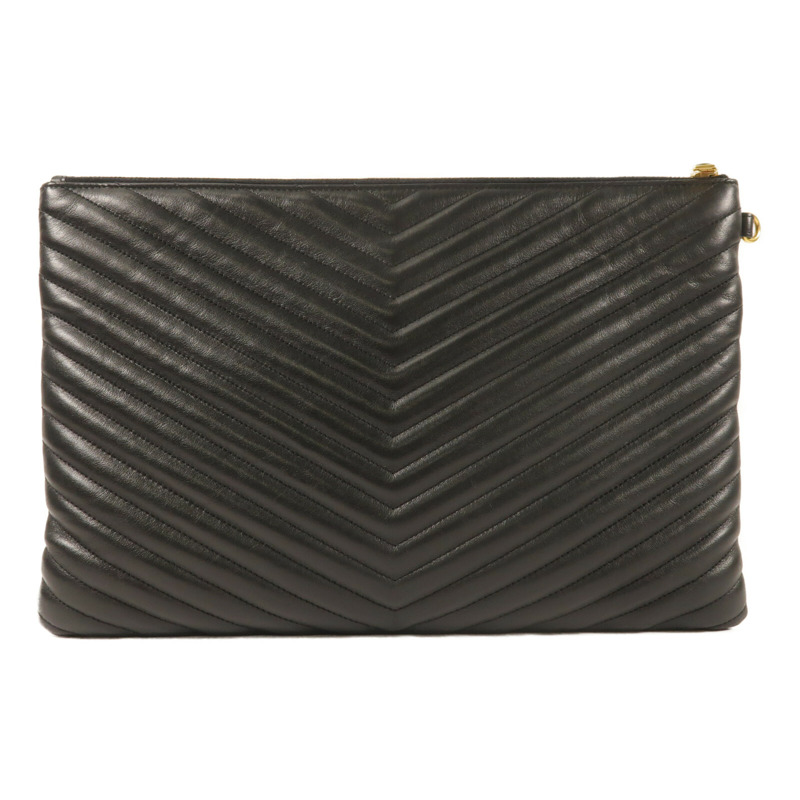 SAINT LAURENT 牛皮皮革Clutch Bag金扣手拿包-1