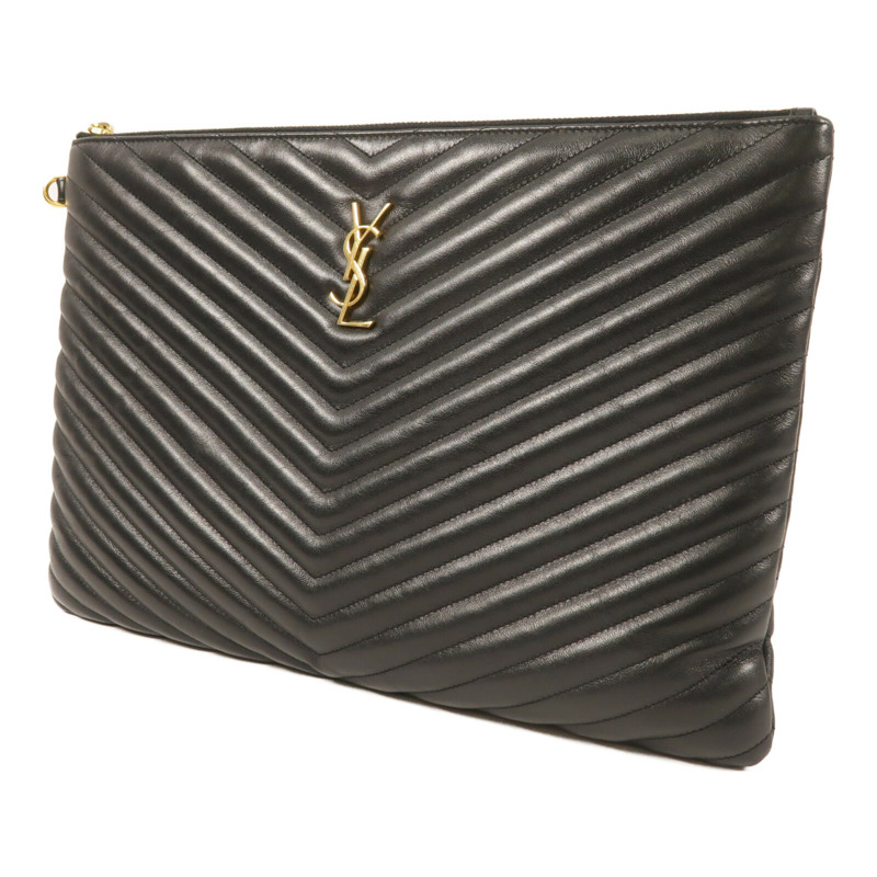SAINT LAURENT 牛皮皮革Clutch Bag金扣手拿包-2