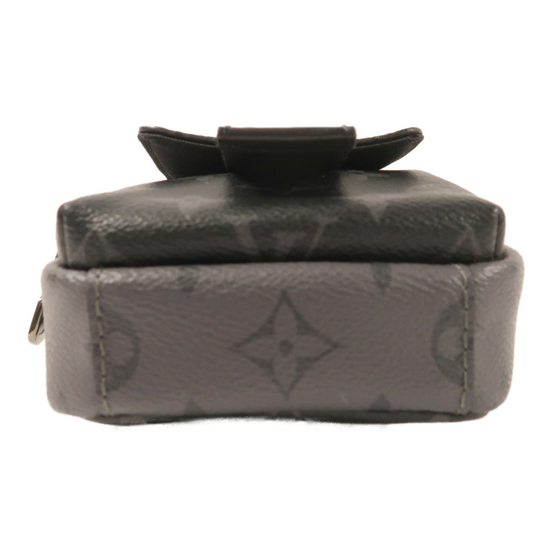 LOUIS VUITTON Monogram Eclipse Double Phone Pouch銀扣肩背袋-3