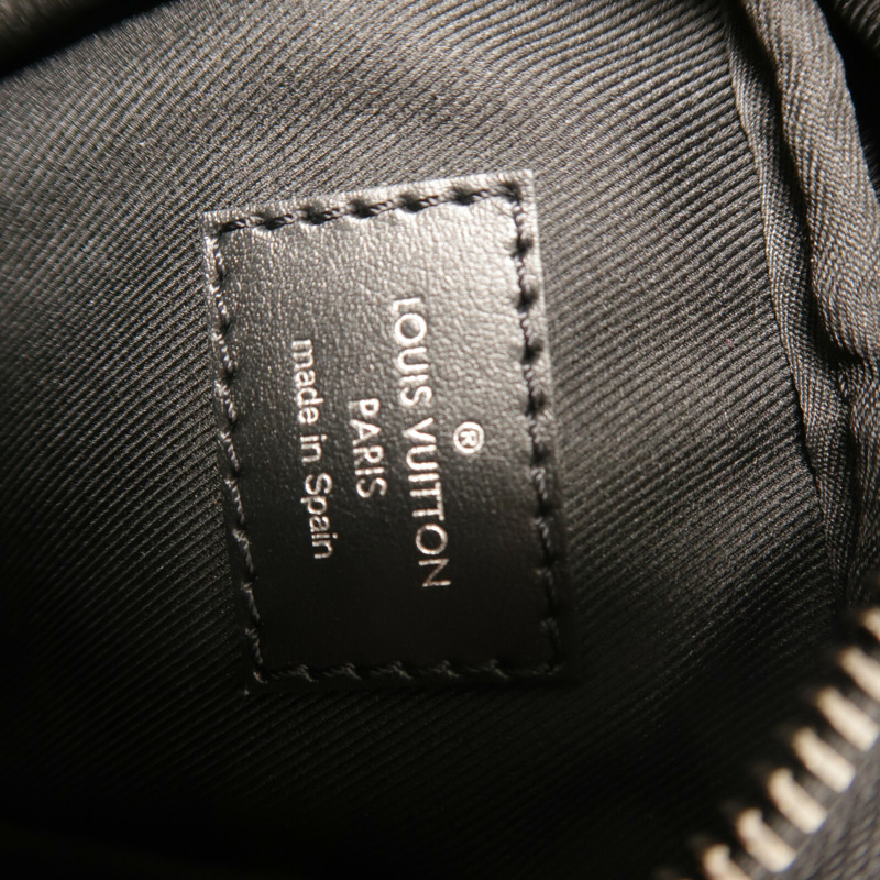 LOUIS VUITTON Monogram Eclipse Double Phone Pouch銀扣肩背袋-5