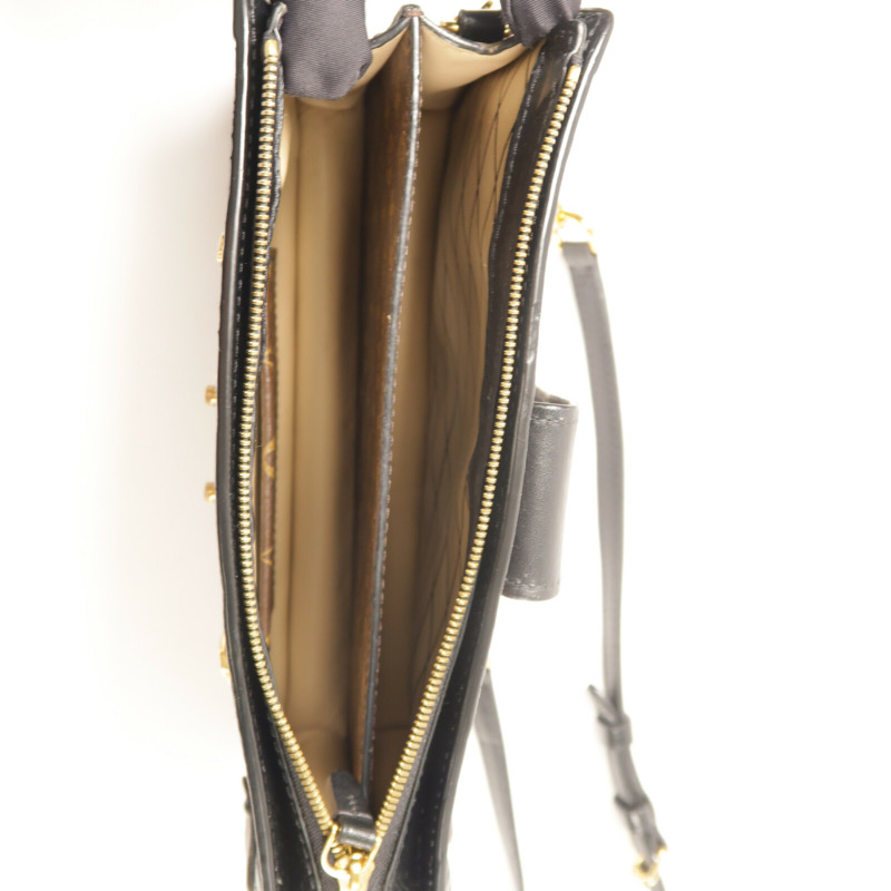 LOUIS VUITTON Monogram Reverse Trunk Clutch金扣肩背袋棕色-4