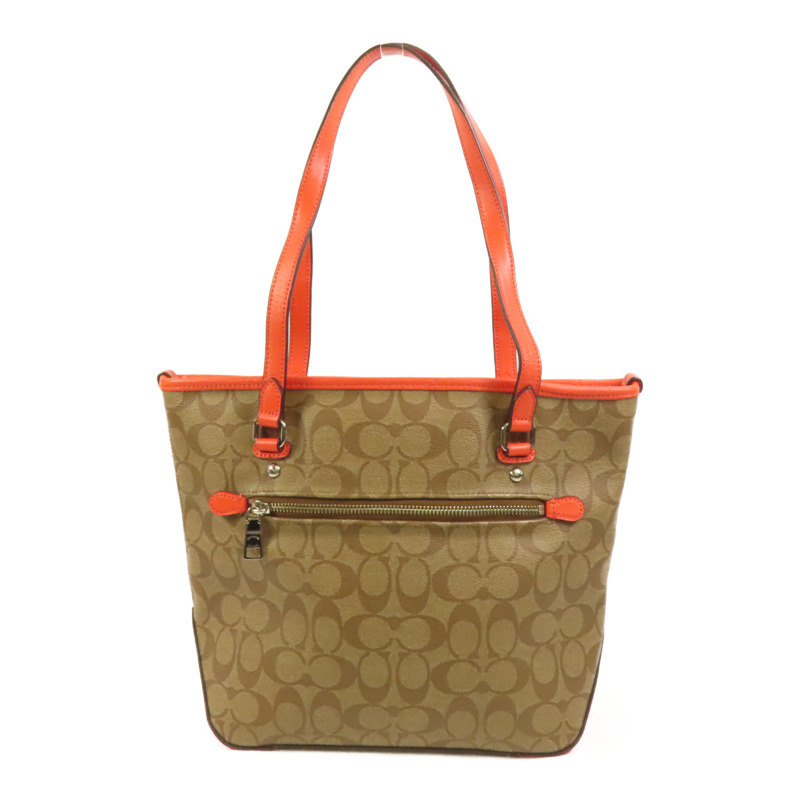 COACH 塗層帆布City Zip Tote肩背袋-1