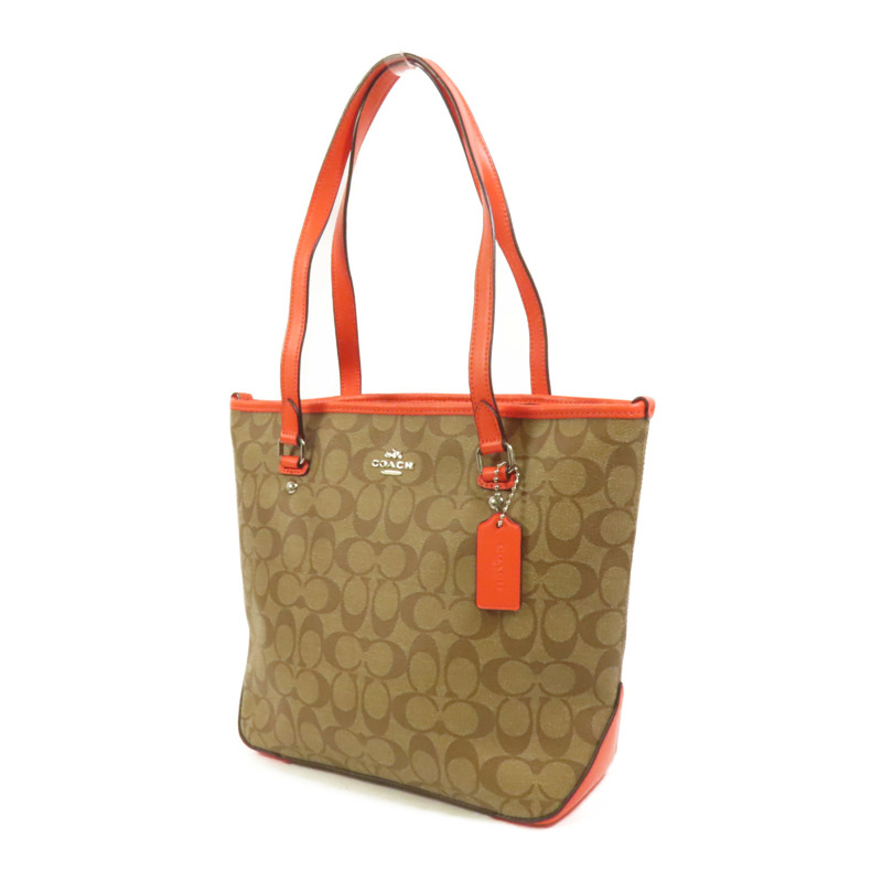 COACH 塗層帆布City Zip Tote肩背袋-2