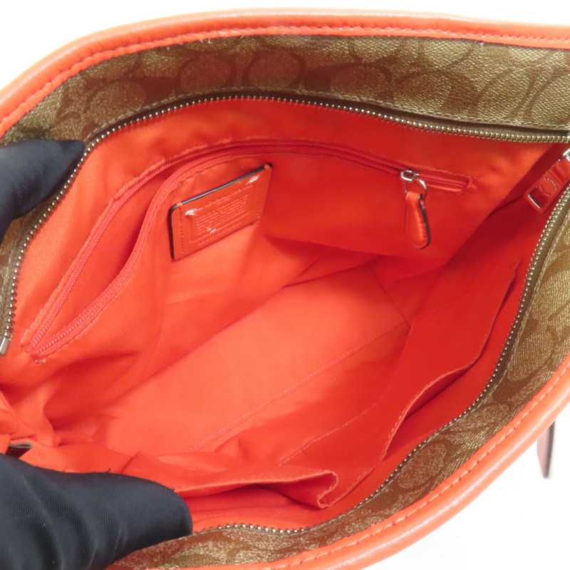 COACH 塗層帆布City Zip Tote肩背袋-4