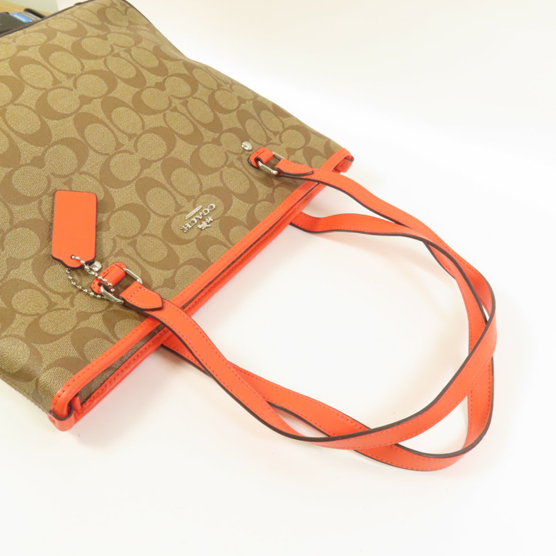 COACH 塗層帆布City Zip Tote肩背袋-5