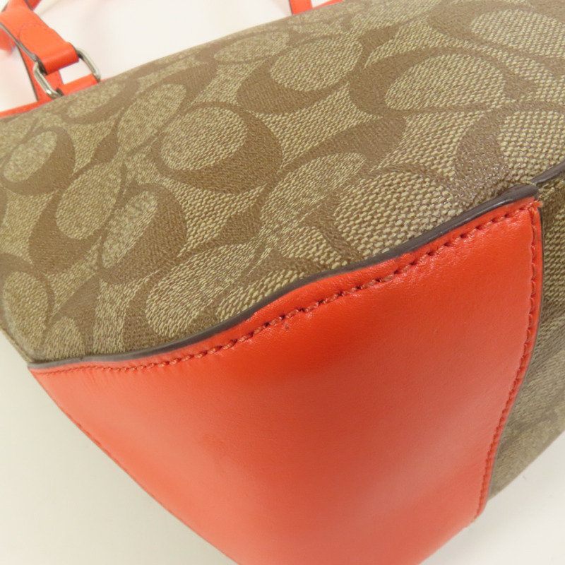 COACH 塗層帆布City Zip Tote肩背袋-13