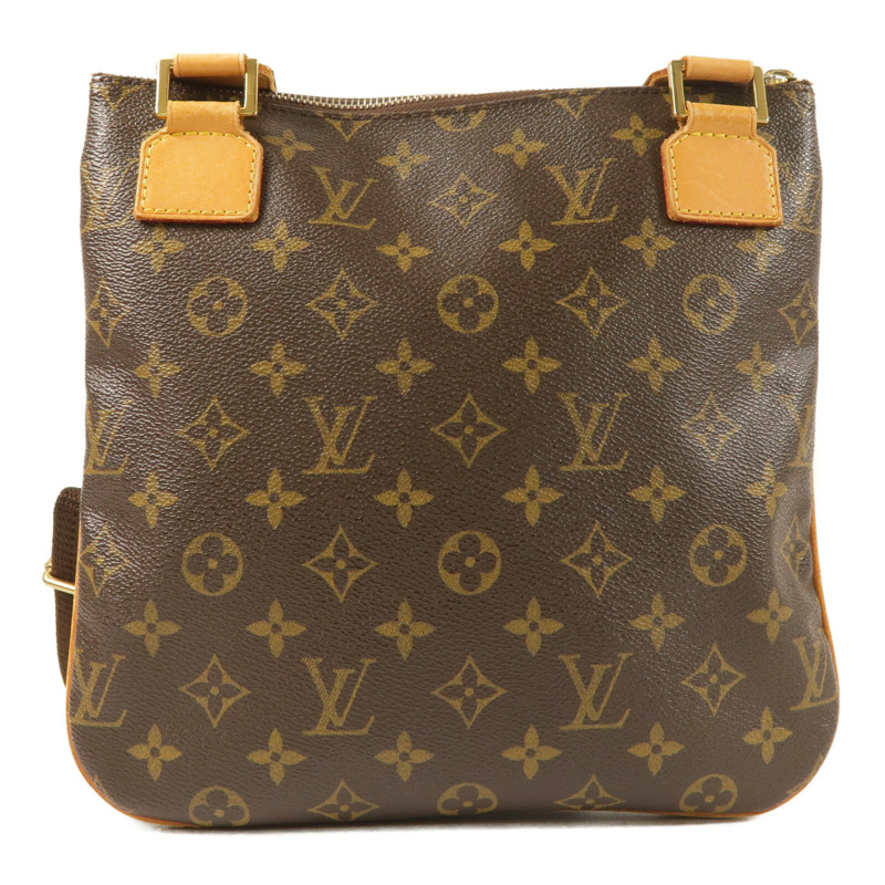 LOUIS VUITTON Monogram Pochette Bosphore金扣肩背袋棕色-2