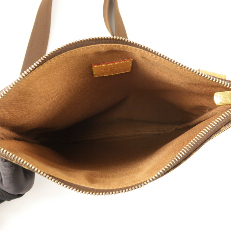 LOUIS VUITTON Monogram Pochette Bosphore金扣肩背袋棕色-4