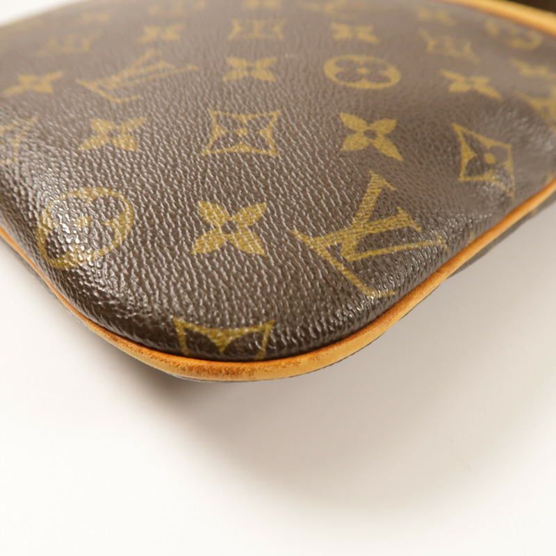 LOUIS VUITTON Monogram Pochette Bosphore金扣肩背袋棕色-9