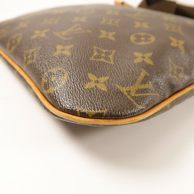 LOUIS VUITTON Monogram Pochette Bosphore金扣肩背袋棕色-11