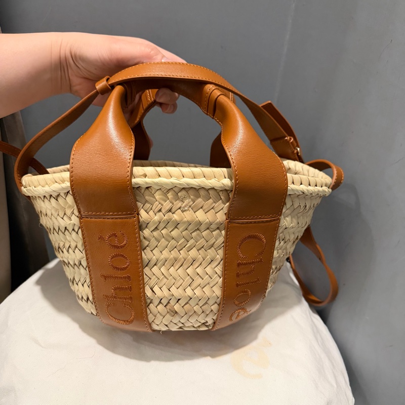 Chloe woody mini 手提 斜背 草編包-1