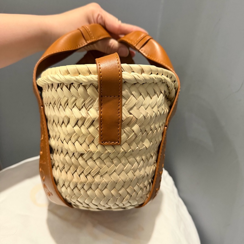 Chloe woody mini 手提 斜背 草編包-8