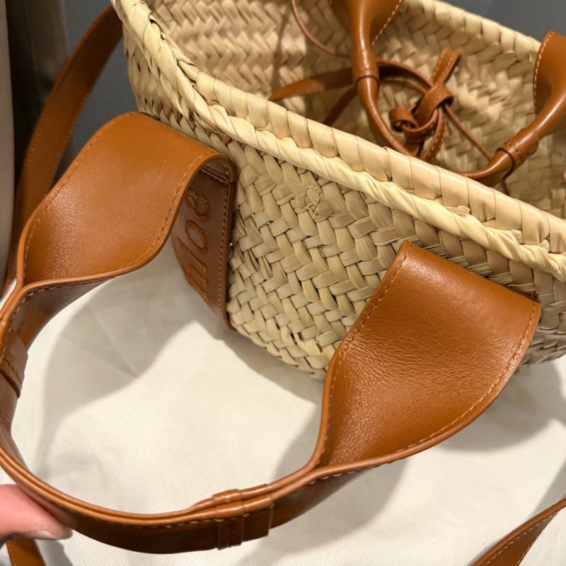 Chloe woody mini 手提 斜背 草編包-24