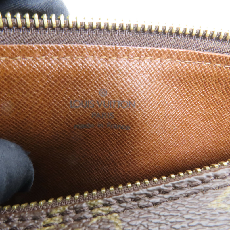 LOUIS VUITTON Monogram Papillon金扣手挽袋棕色-7