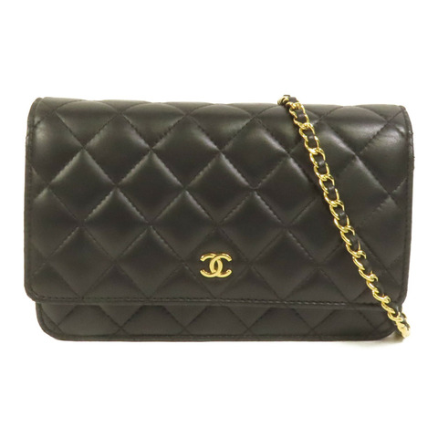 CHANEL 羊皮皮革WOC Wallet On Chain金扣鏈帶肩背袋