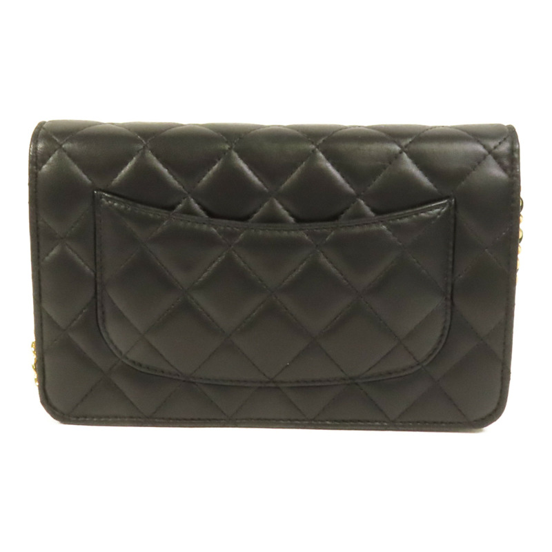 CHANEL 羊皮皮革WOC Wallet On Chain金扣鏈帶肩背袋-1